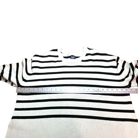 GAP 100% Cotton Chunky Knit Boxy Oversize Pullover Sweater Split Hem Sz L - Picture 7 of 11
